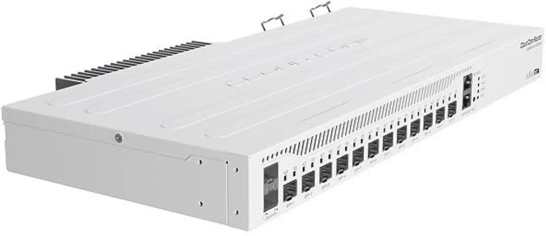 MikroTik CCR2004-1G-12S+2XS Router - 15 Poorten - Wit