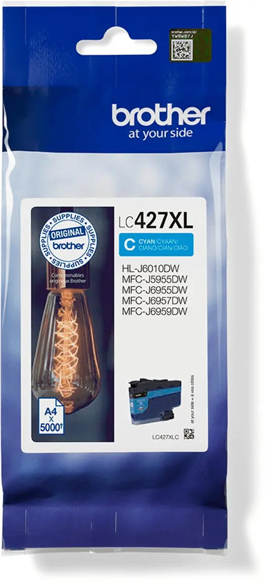 Brother LC-427XLC Inktcartridge - Cyaan - XL - afbeelding 2 van 4