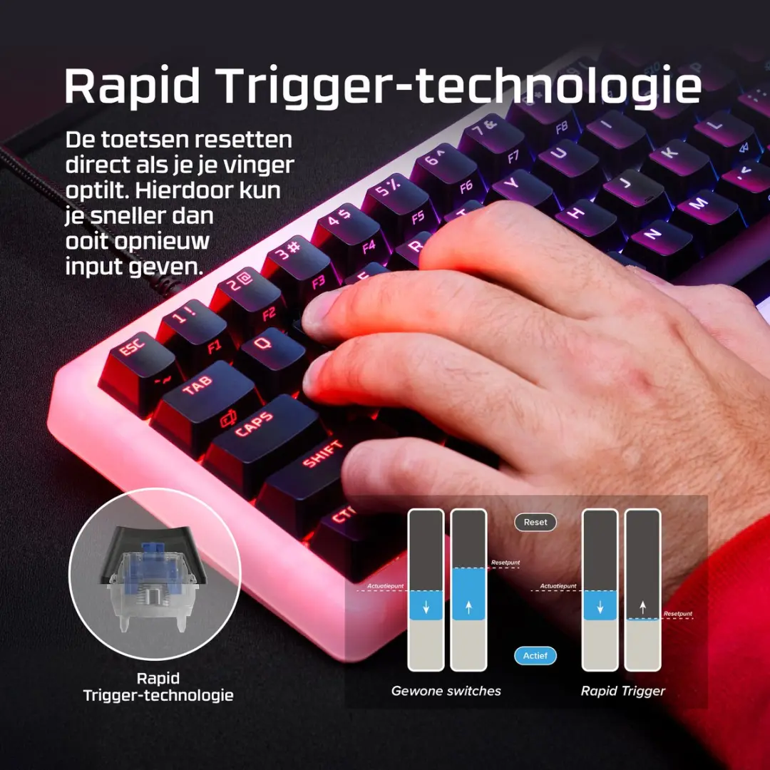 HyperX Origins 2 Pro BN7S3AA#ABA Gamingtoetsenbord - Zwart - RGB per toets