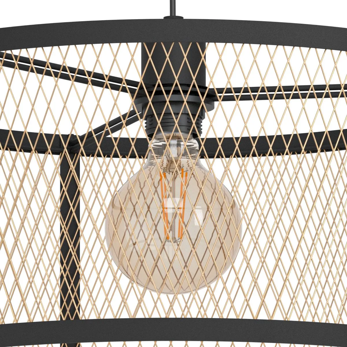Eglo Dellow Hanglamp - Ø32cm - Zwart/Goud