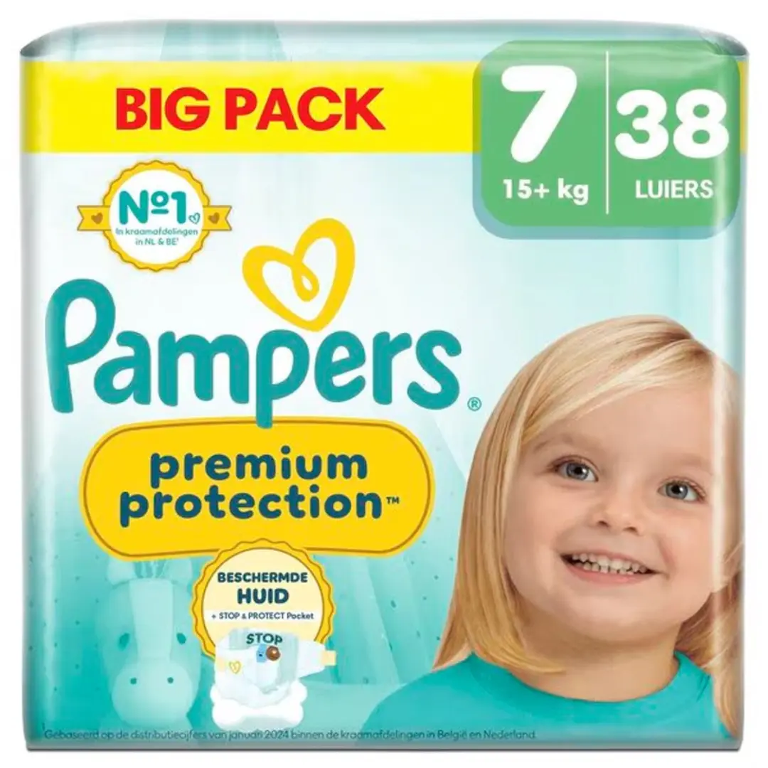 Pampers Premium Protection Luiers Maat 7