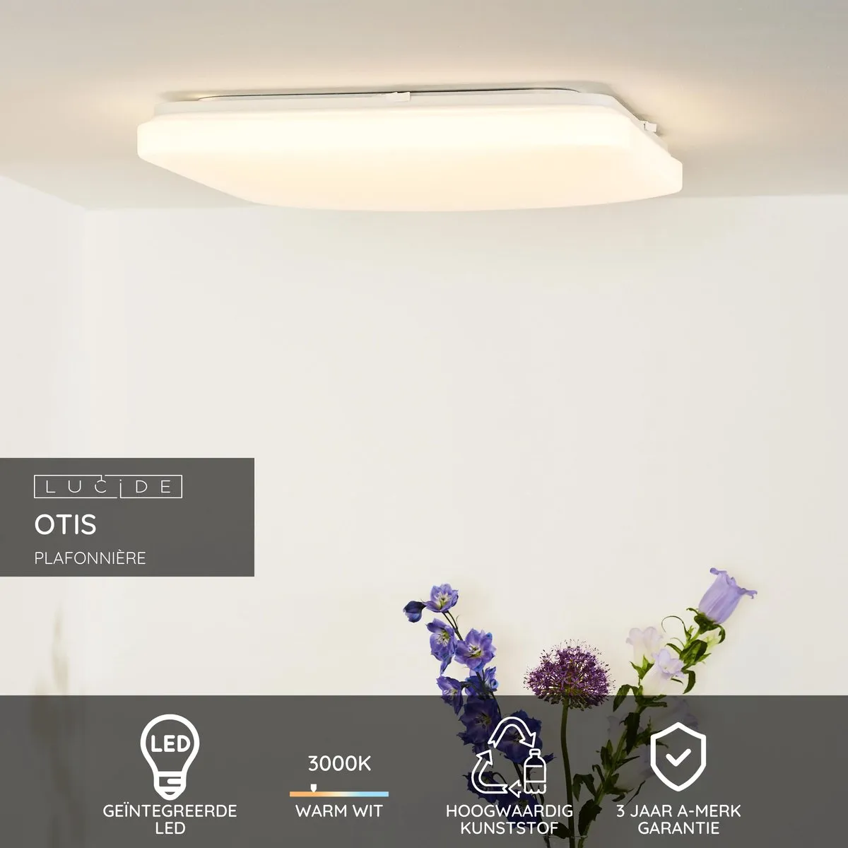 Lucide OTIS Plafondlamp LED 42W 3000K - Opaal