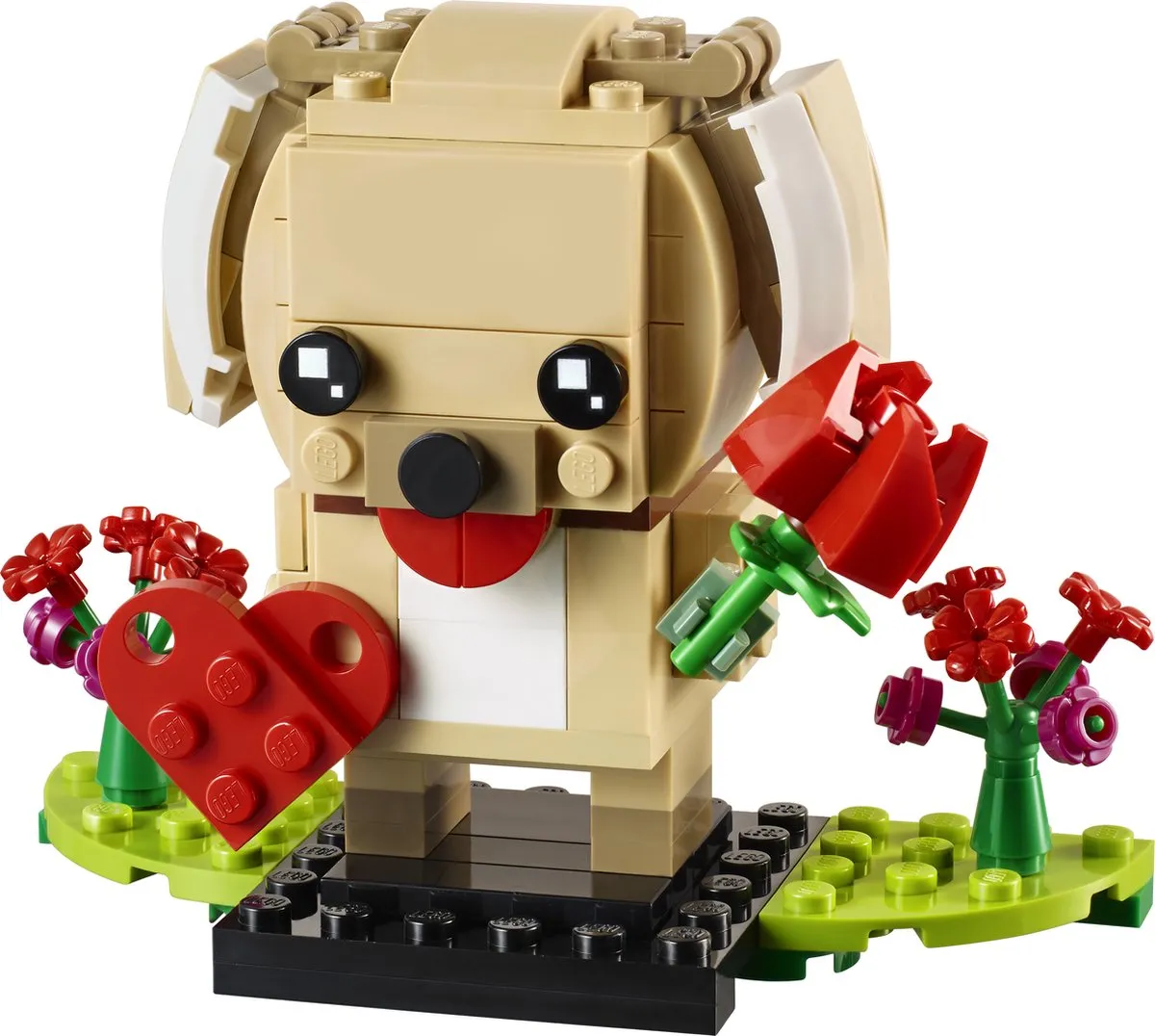 LEGO BrickHeadz Valentijnspuppy 40349 - 147 Stukken - Beige/Rood - afbeelding 2 van 6