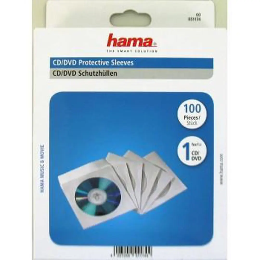 Hama Cd/Dvd Beschermhoezen Wit 100 Stuks - MPN 00051174