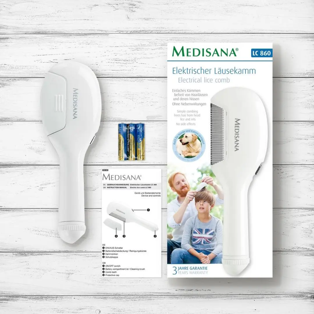 Medisana LC 860 Elektronische Luizenkam - Wit/Zilvergrijs