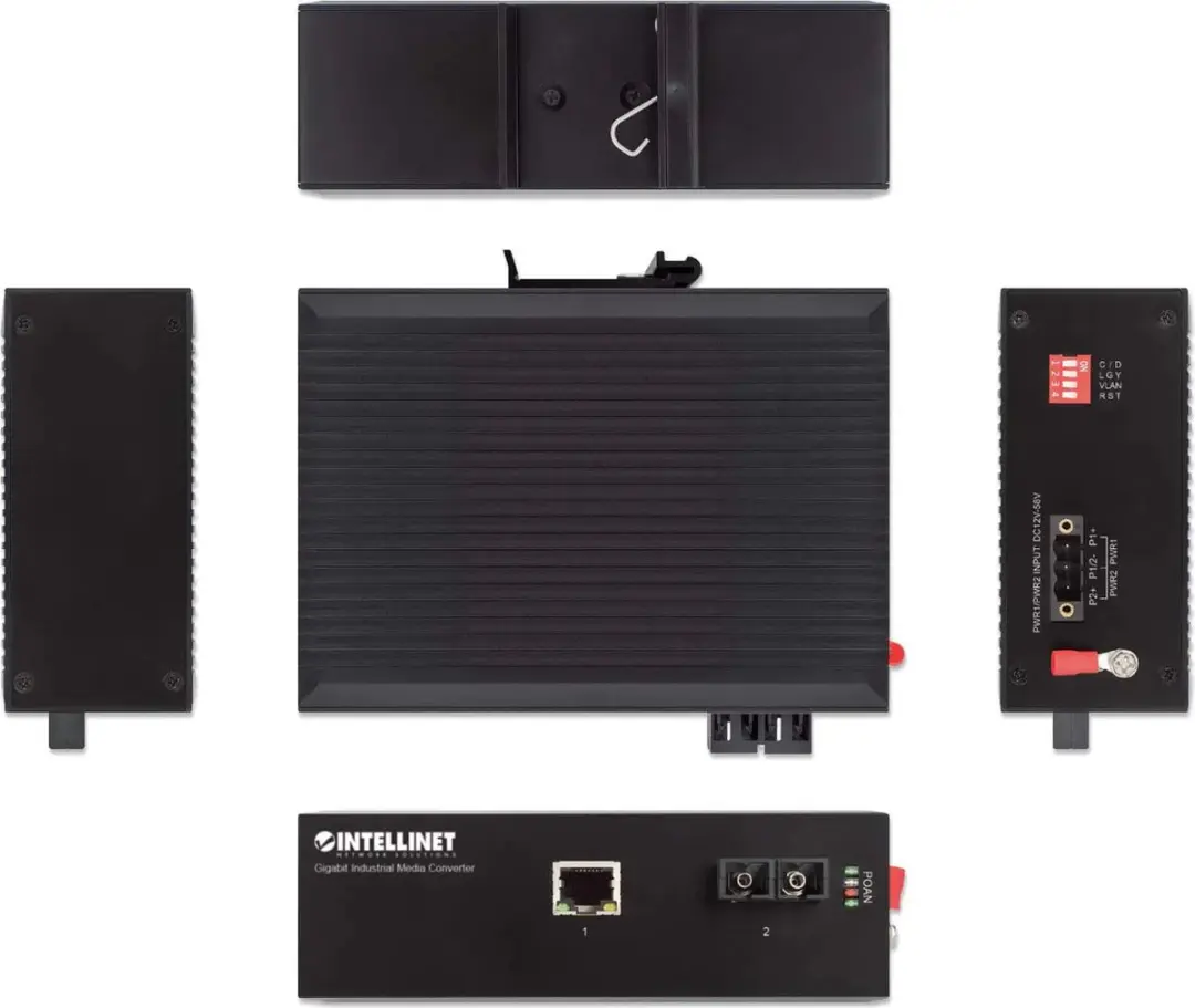 Intellinet 508346 Netwerk Media Converter 1000 Mbit/s - Zwart