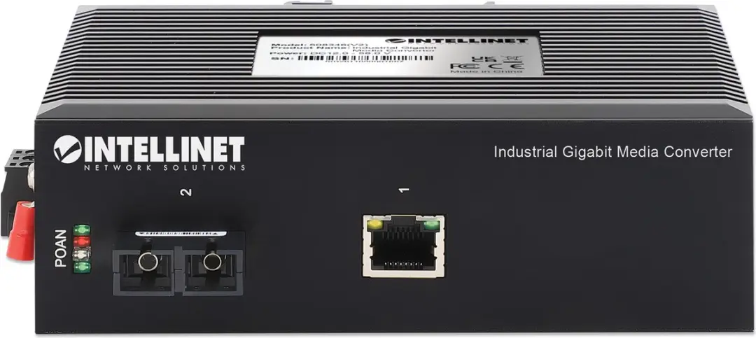 Intellinet 508346 Netwerk Media Converter 1000 Mbit/s - Zwart
