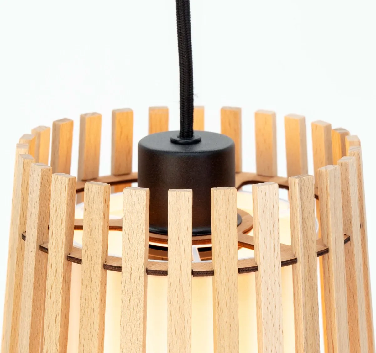 Eglo Fattoria Hanglamp E27 Ø20cm - 3-armig - Zwart/Bruin/Wit