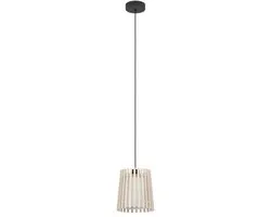 Eglo Fattoria Hanglamp E27 Ø20cm - 3-armig - Zwart/Bruin/Wit
