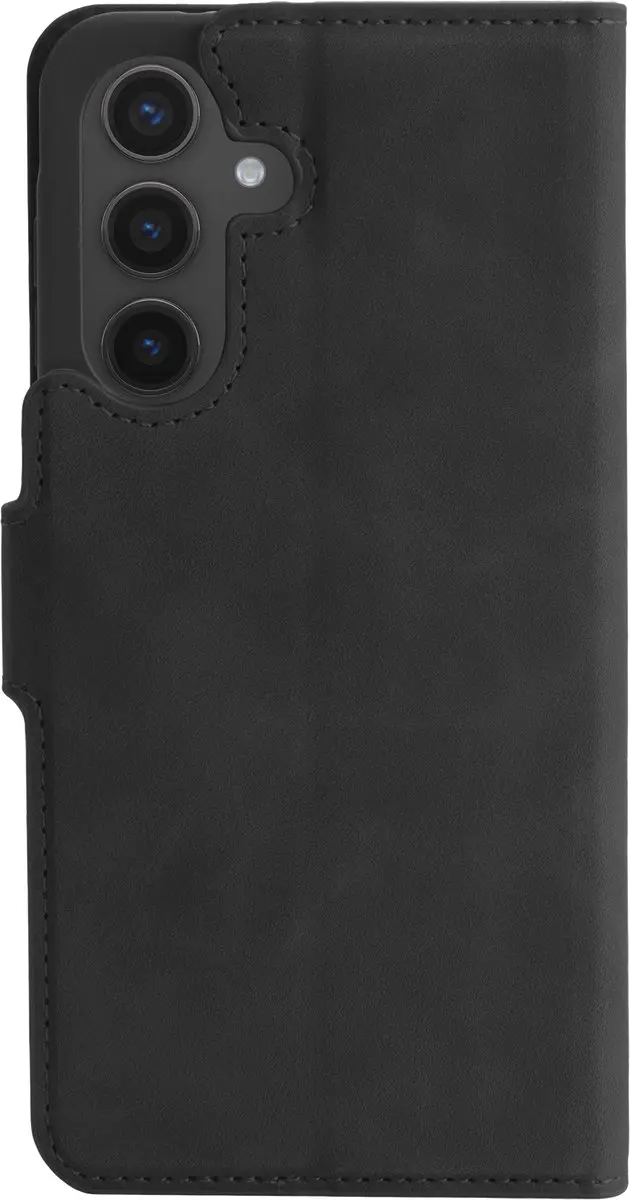 Just in Case Samsung Galaxy S25 Hoesje met Pasjeshouder - Premium Bookcase - Zwart