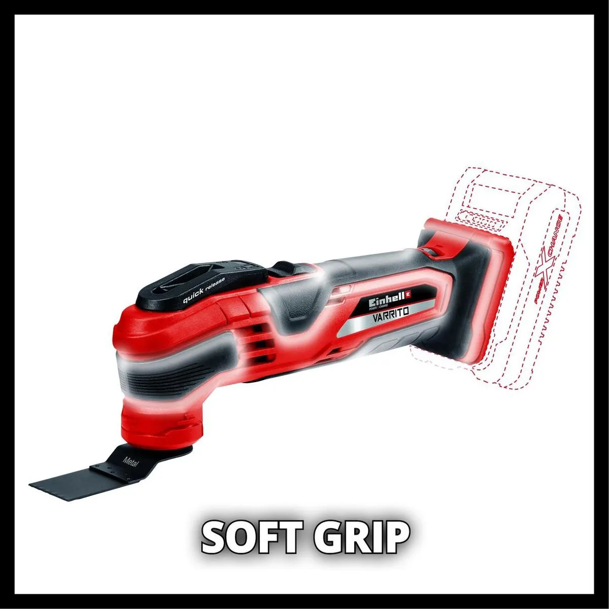 Einhell VARRITO Li Solo Accu Multitool 4465160 - 18V - 13-delig