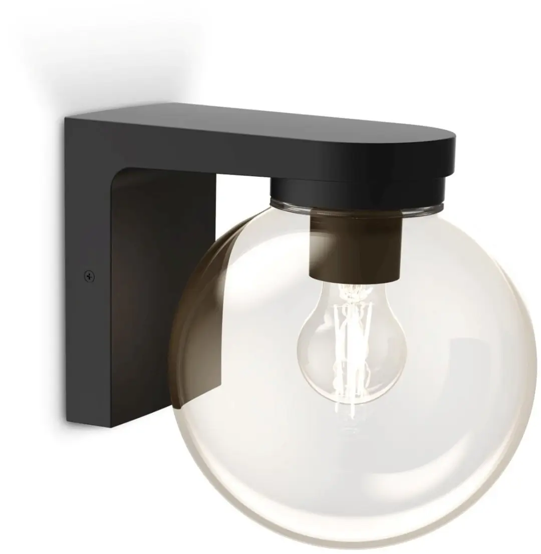 Philips Ulio Wandlamp Buiten Zwart E27 7.5W Warmwit