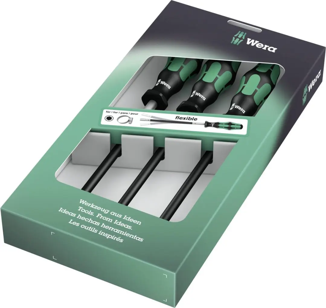 Wera 05135311001 Dopsleutel Schroevendraaierset - 3-delig - Zwart/Groen