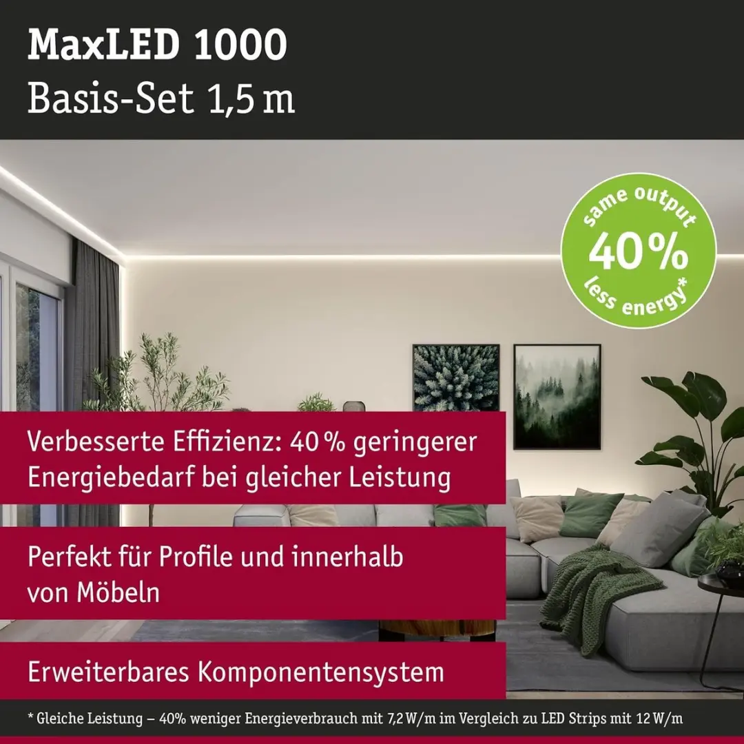 Paulmann MaxLED 71243 LED-strip 1,5m - 11W - 1100lm/m - 128 LED/m - Warm wit