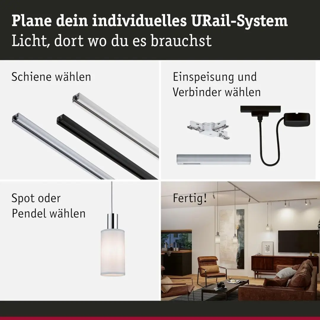 Paulmann URail Valerio 2Easy 100mm Antraciet Railsysteem - afbeelding 6 van 6
