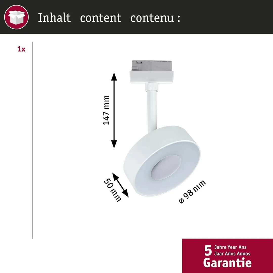 Paulmann URail 5W LED Warm Wit Verlichtingssysteem