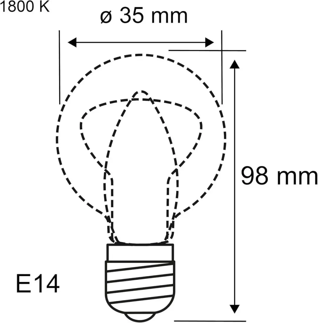 Paulmann 28748 LED Filament Kaarslamp Goud 4W E14 - afbeelding 3 van 6