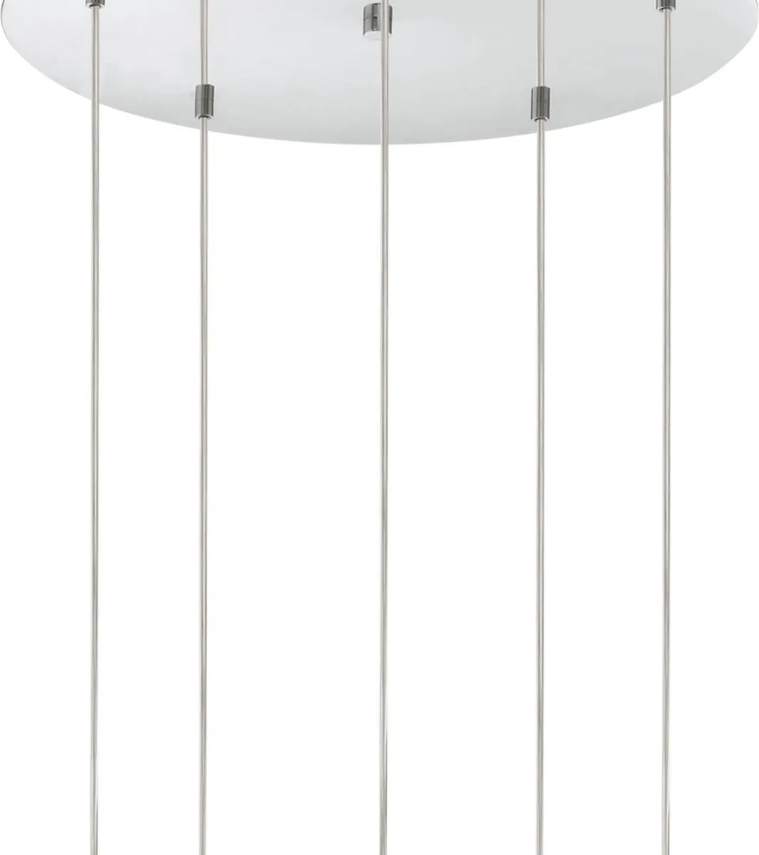 Eglo Pinto Hanglamp 5 Lichts - Chroom/Wit