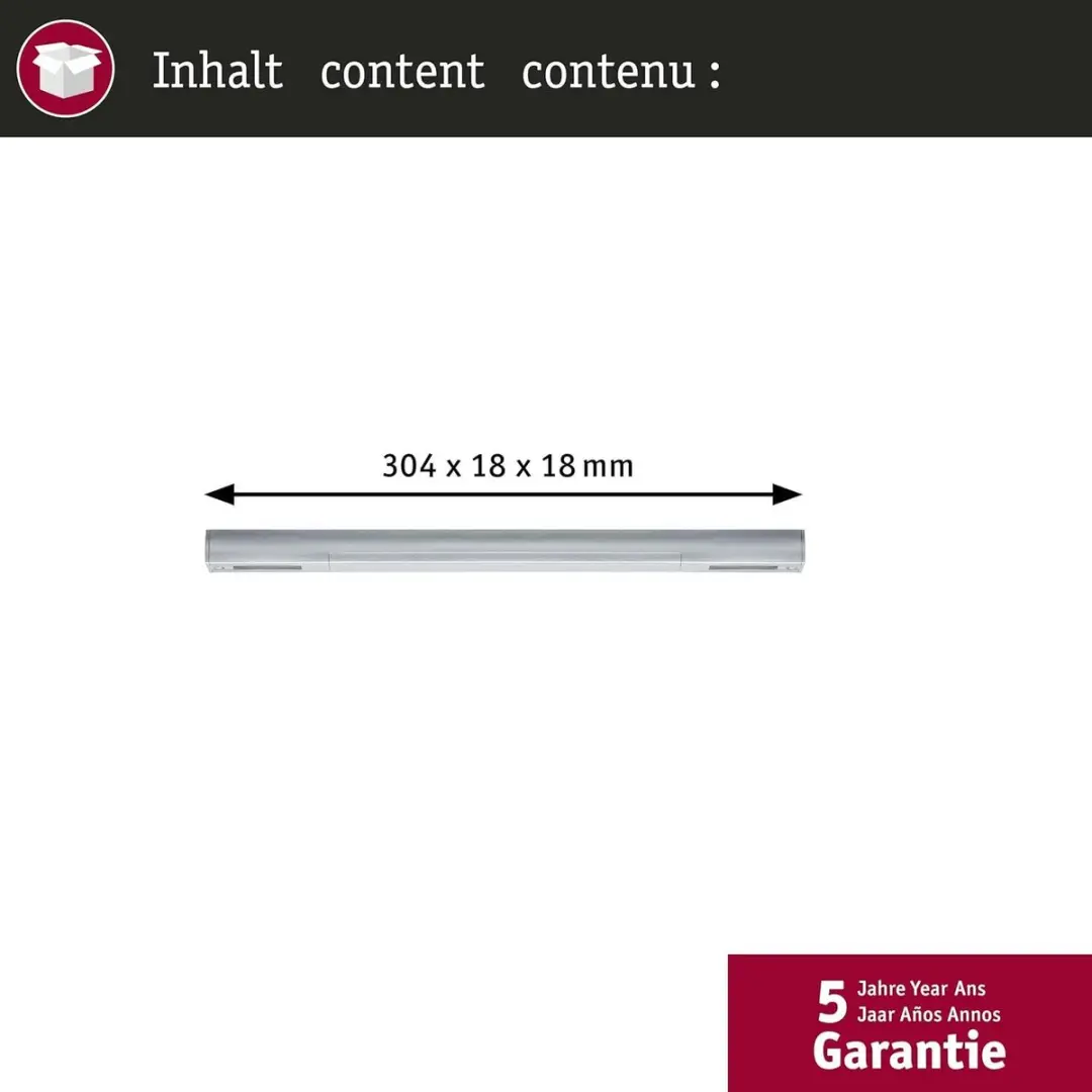 Paulmann URail Zigbee 3.0 Voeding 304x21mm - 100W - Matzwart