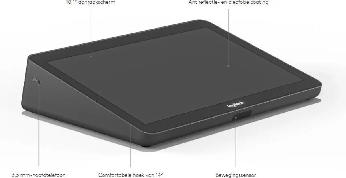 Logitech Tap Cat5e - 10,1" - Zwart