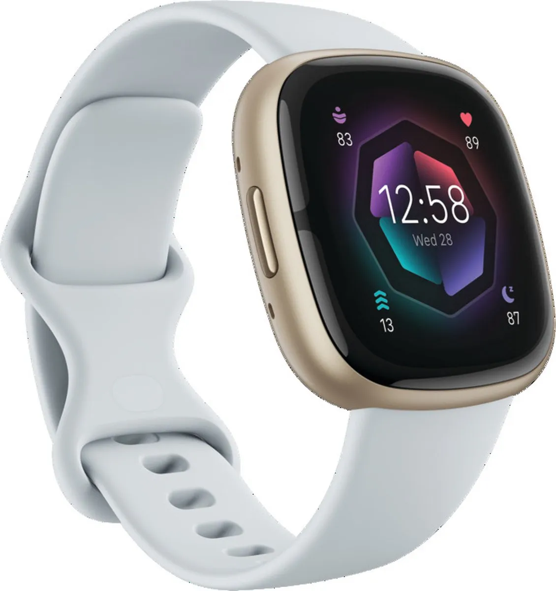 Fitbit Sense 2 - Smartwatch dames en heren - Lichtblauw