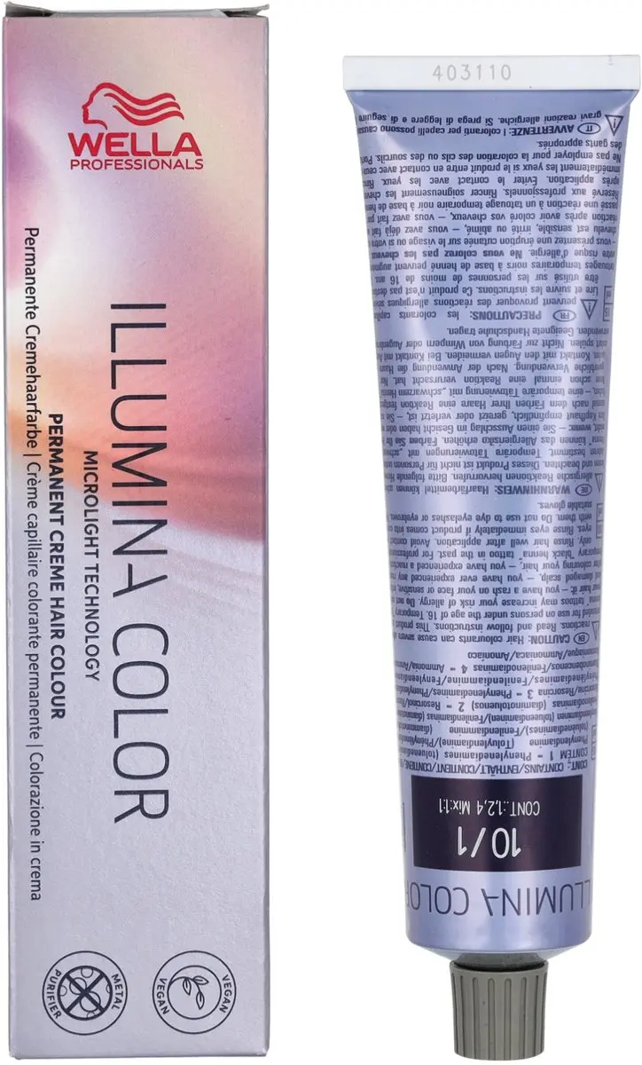 Wella Professionals Illumina Color Haarverf 10/1 - 60ml - Zwart - afbeelding 6 van 6