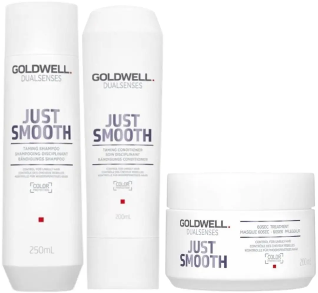 Goldwell Dualsenses Just Smooth Taming XL Set - Shampoo, Masker & Conditioner