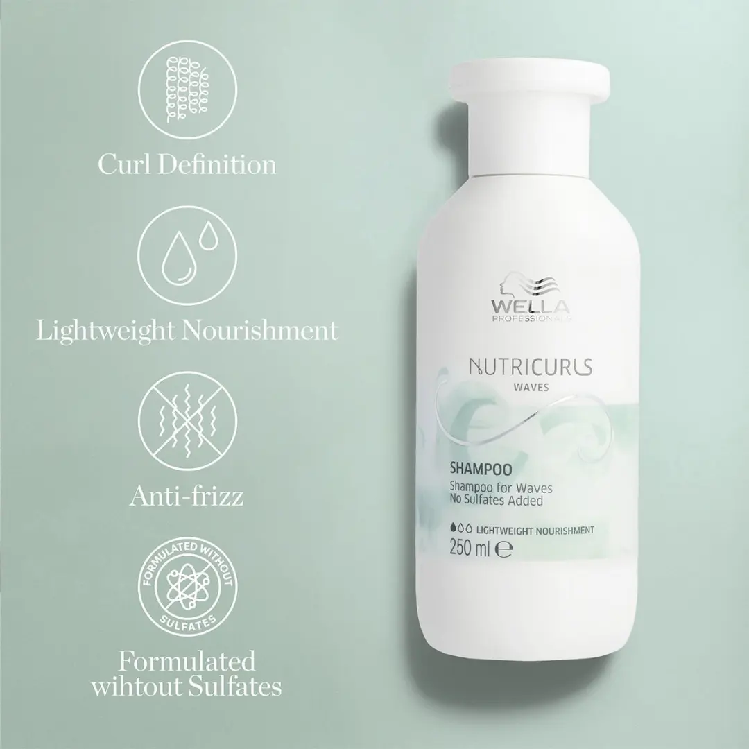 Wella Professionals Nutricurls Shampoo Waves 250ml - 3 Stuks