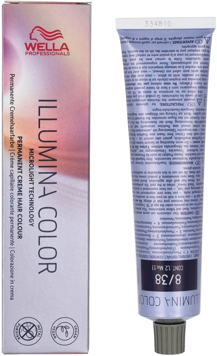 Wella Professionals Illumina Color 8/38 Haarverf 60ml - Zwart