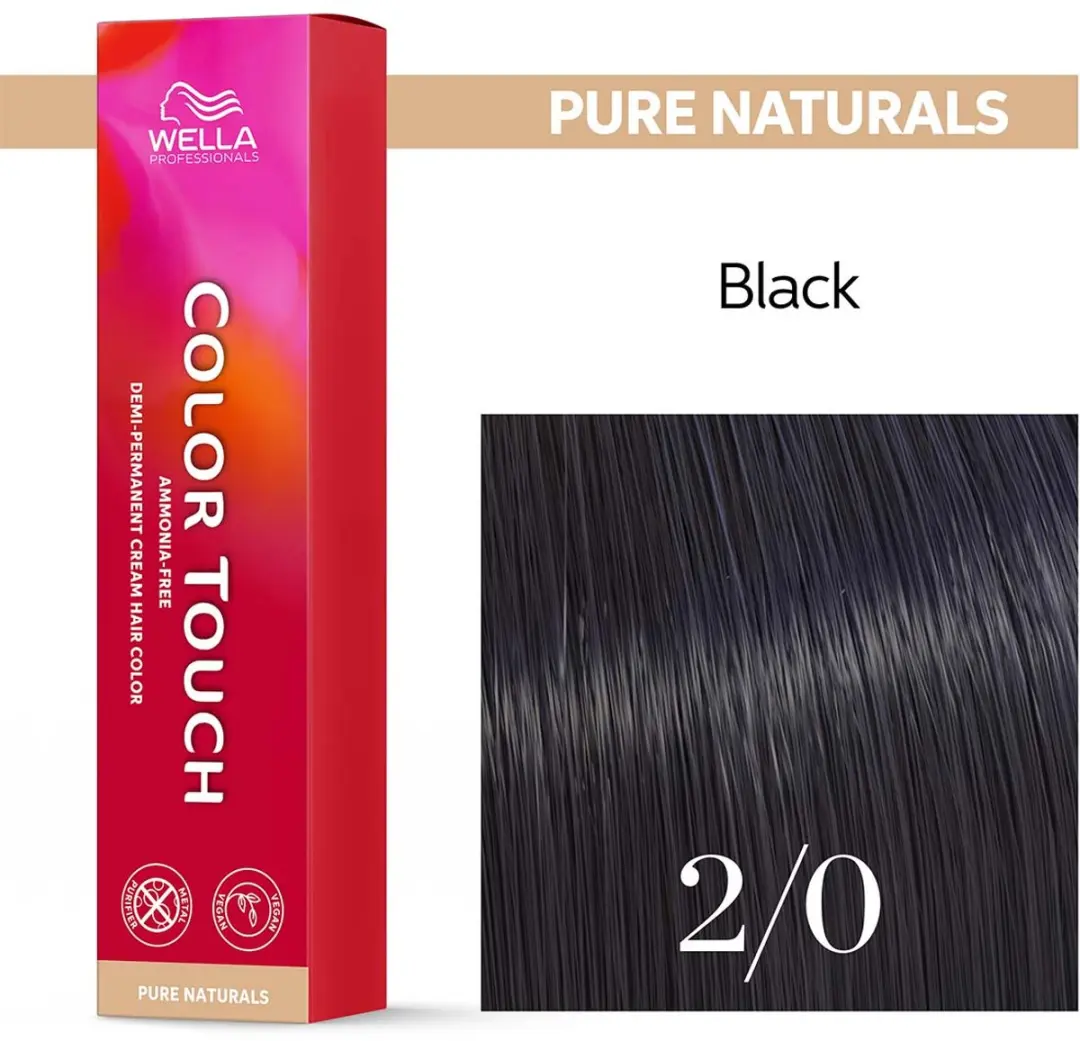 Wella Professionals Color Touch 2/0 Pure Naturals Haarverf 60ml - Zwart