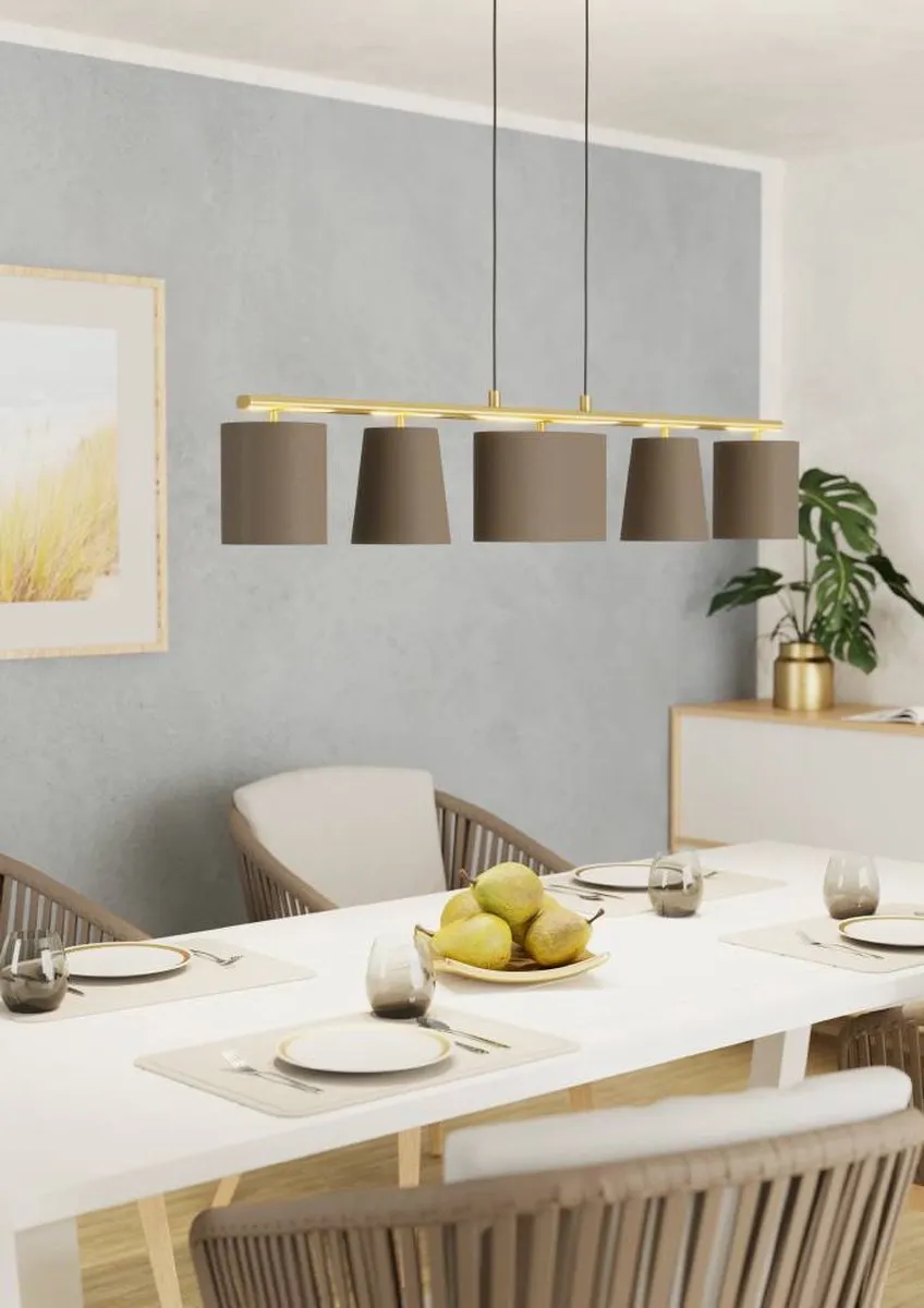 Eglo Almeida 2 Hanglamp - Ø45cm - Koper/Grijs