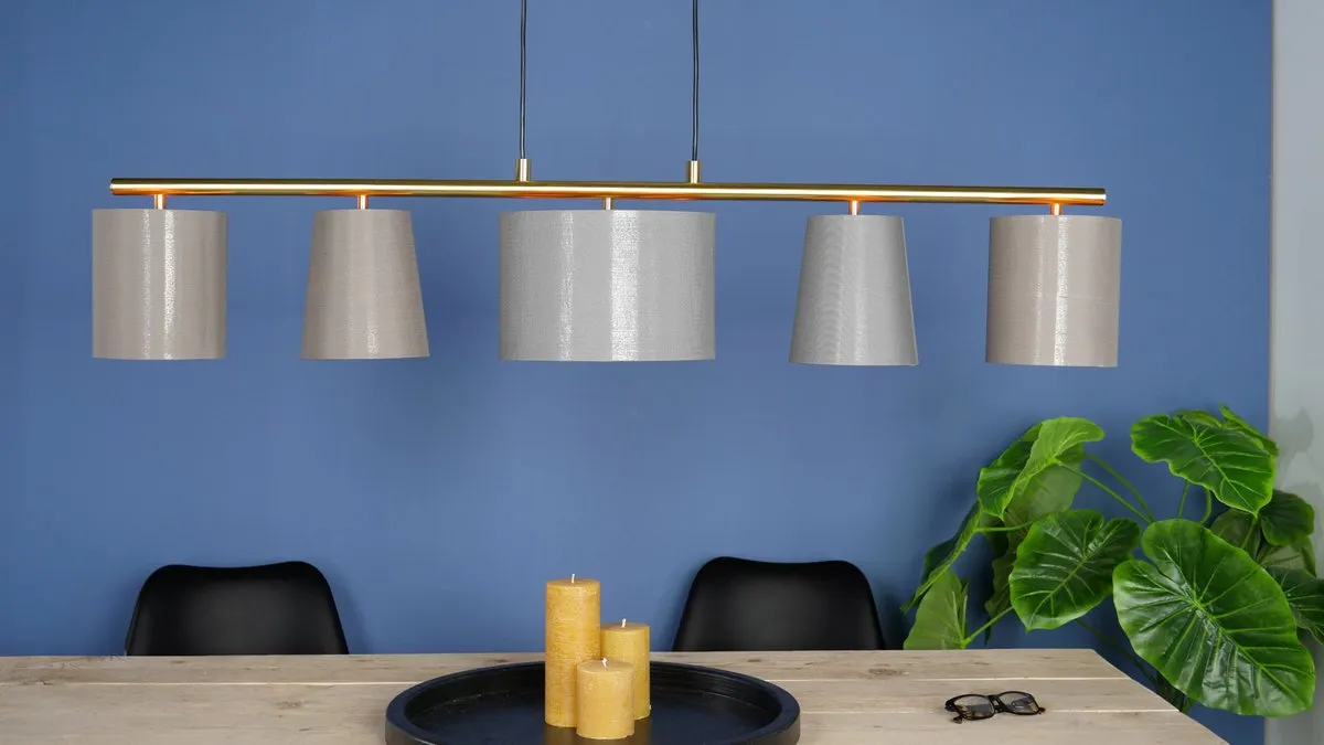 Eglo Almeida 2 Hanglamp - Ø45cm - Koper/Grijs