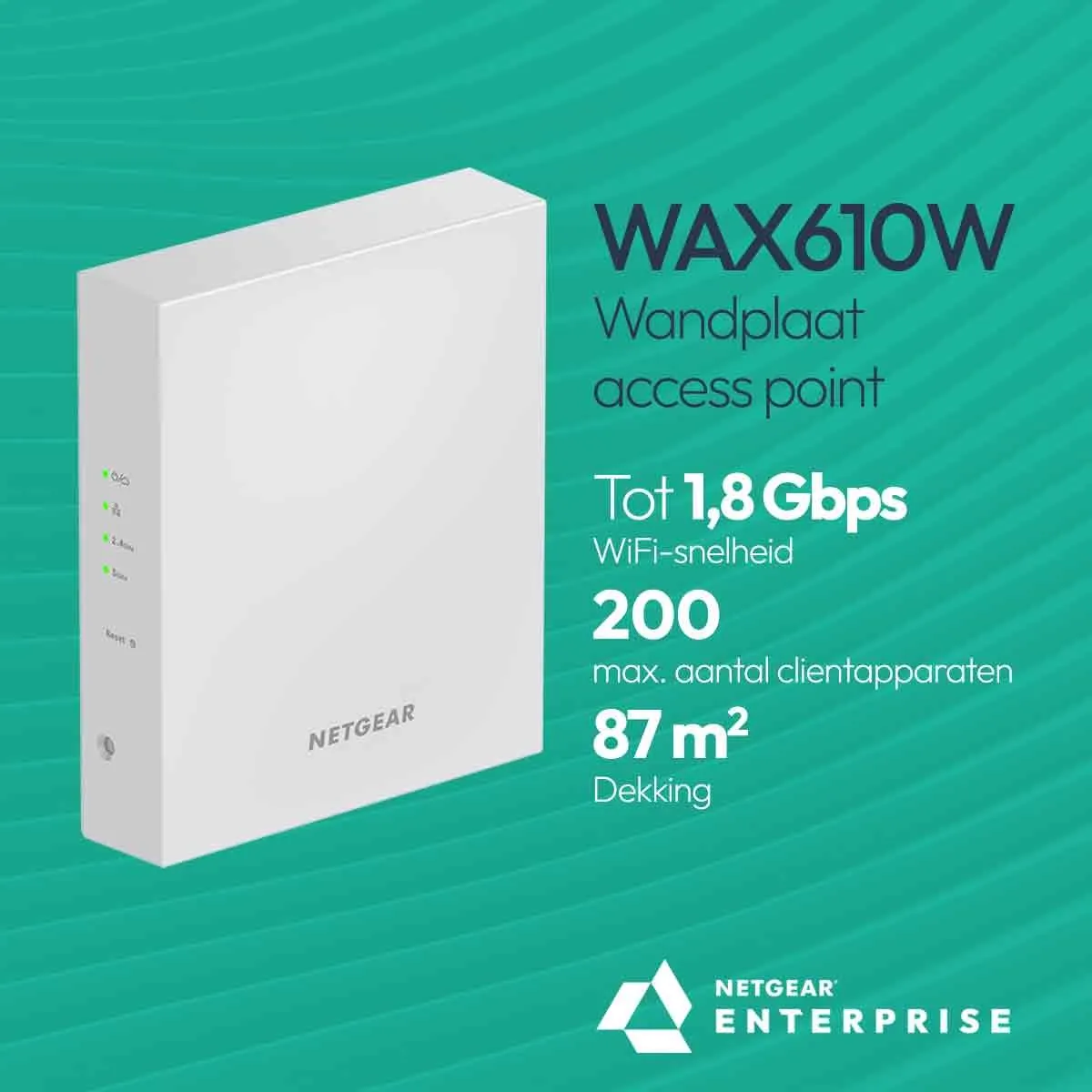 Netgear WAX610W Accesspoint WiFi 6 - 1800 Mbps - Wit