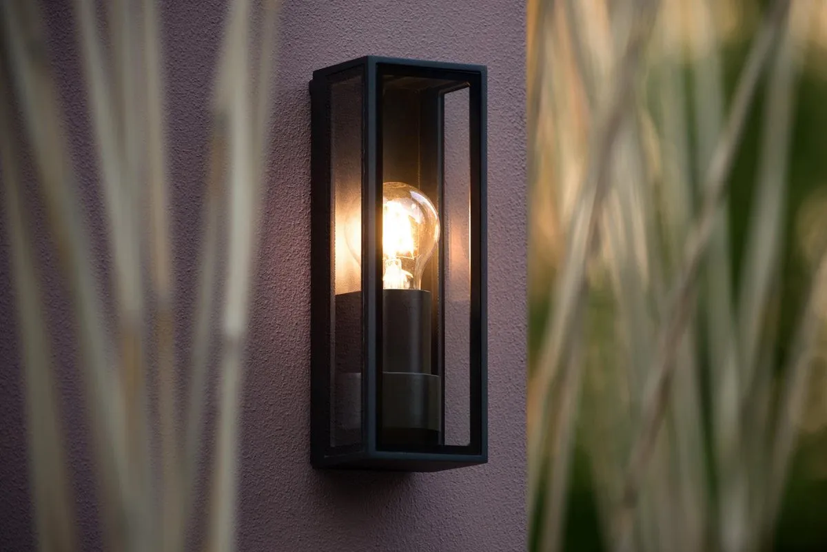 Lucide Dukan Wandlamp E27 IP65 - Zwart
