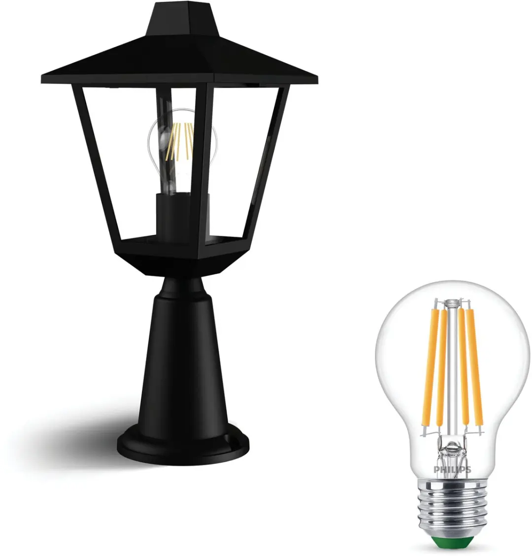 Philips Kinno Sokkel Buitenlamp E27 Warmwit 7.5W