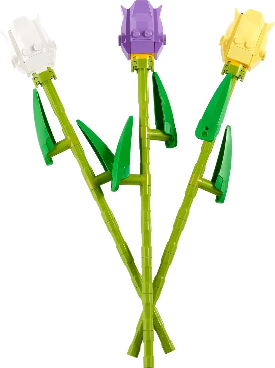 LEGO Bloemen 40461 Tulpen - 111 Stukken - Wit/Paars/Geel