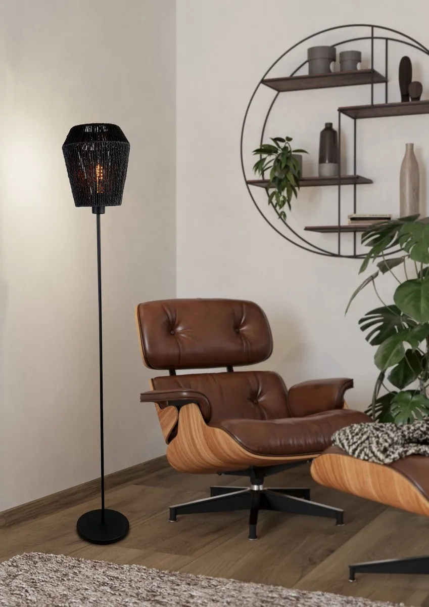 Eglo Persley Vloerlamp E27 - 155,5 cm - Zwart - afbeelding 6 van 6