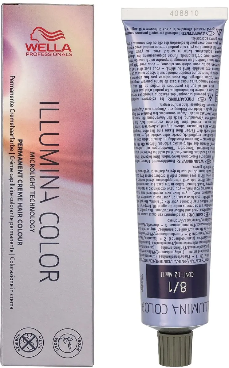 Wella Professionals Illumina Color Haarverf 8/1 Zwart - 150ml