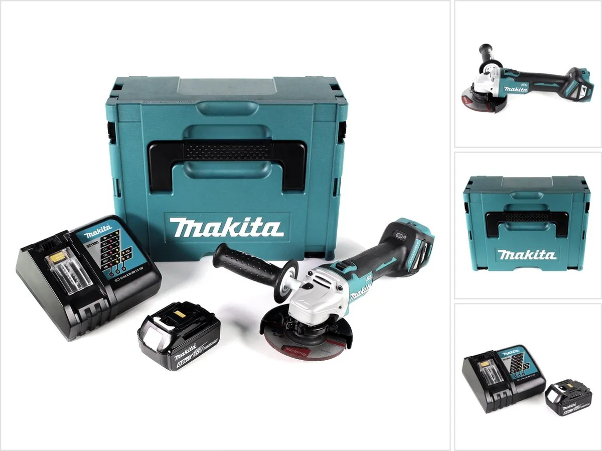 Makita DGA 511 RG1J Haakse Slijper 18V 125mm
