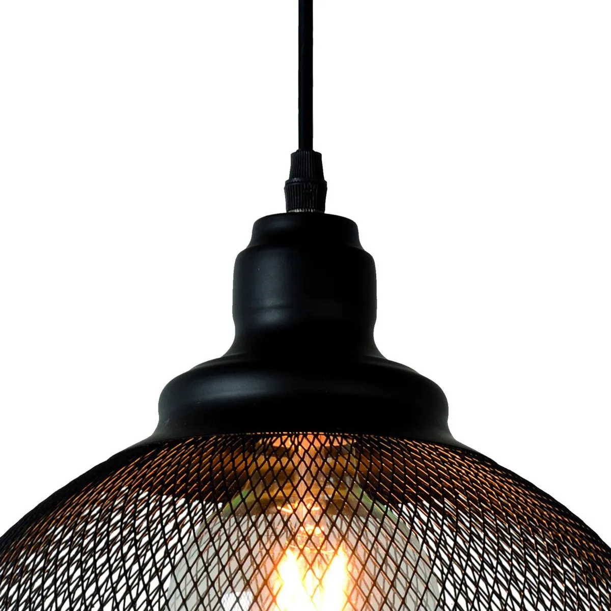 Lucide Mesh Hanglamp Ø28cm - 1xE27 - Zwart
