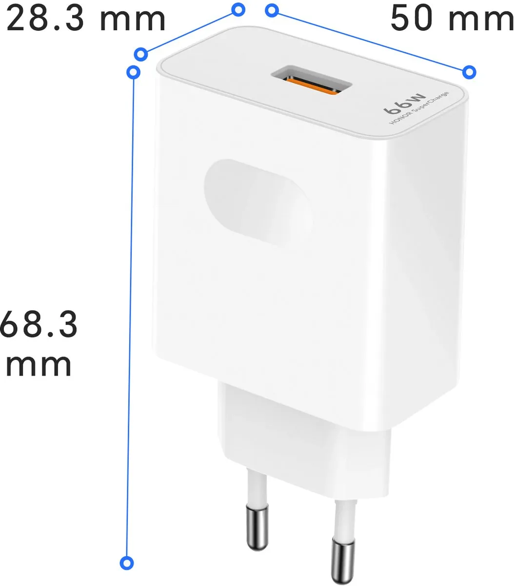 Honor SuperCharge 66W USB-oplader HN-110600E00 - Wit