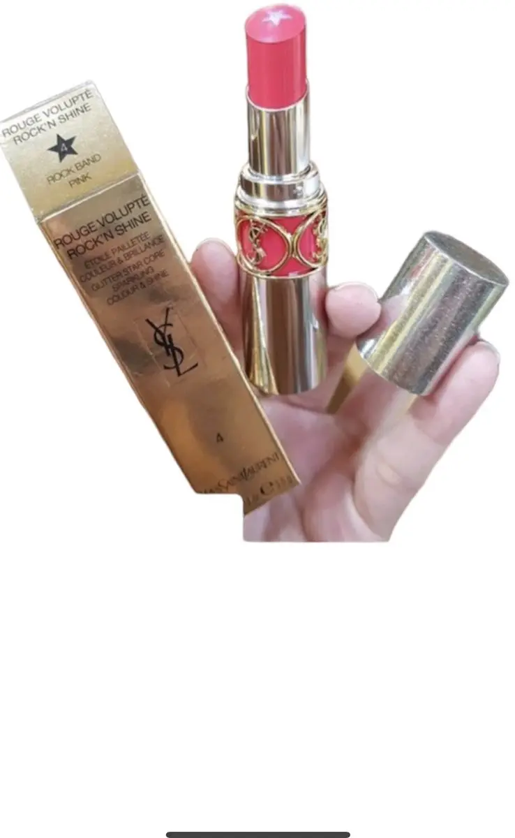 YSL Rouge Volupte Rock'n Shine Lipstick 4 - 3.5ml - Rock Band Pink