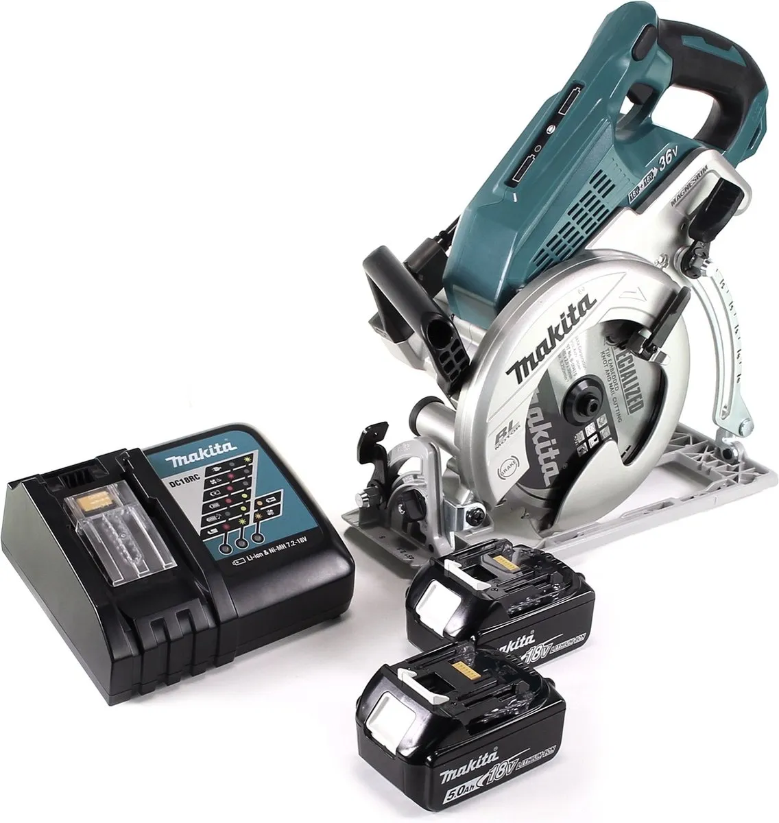 Makita DRS 780 RT Accu Cirkelzaag 185mm - 36V - 2x 5,0Ah + Lader