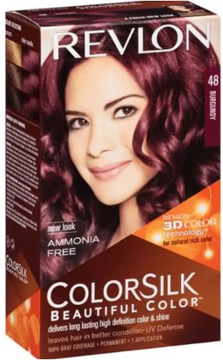 Revlon Colorsilk Bordeaux Rood Haarkleur - 1 Stuk - afbeelding 2 van 4