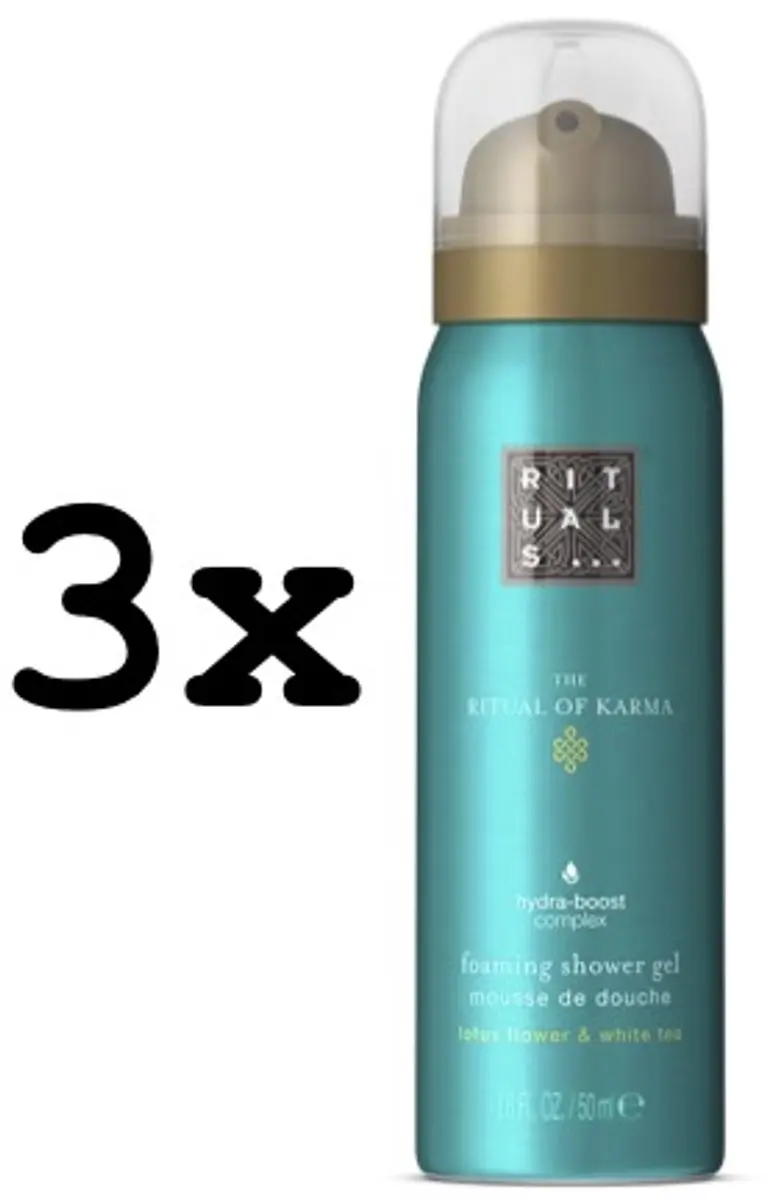 Rituals of Karma Travel Shower Gel 150ml - 3x50ml