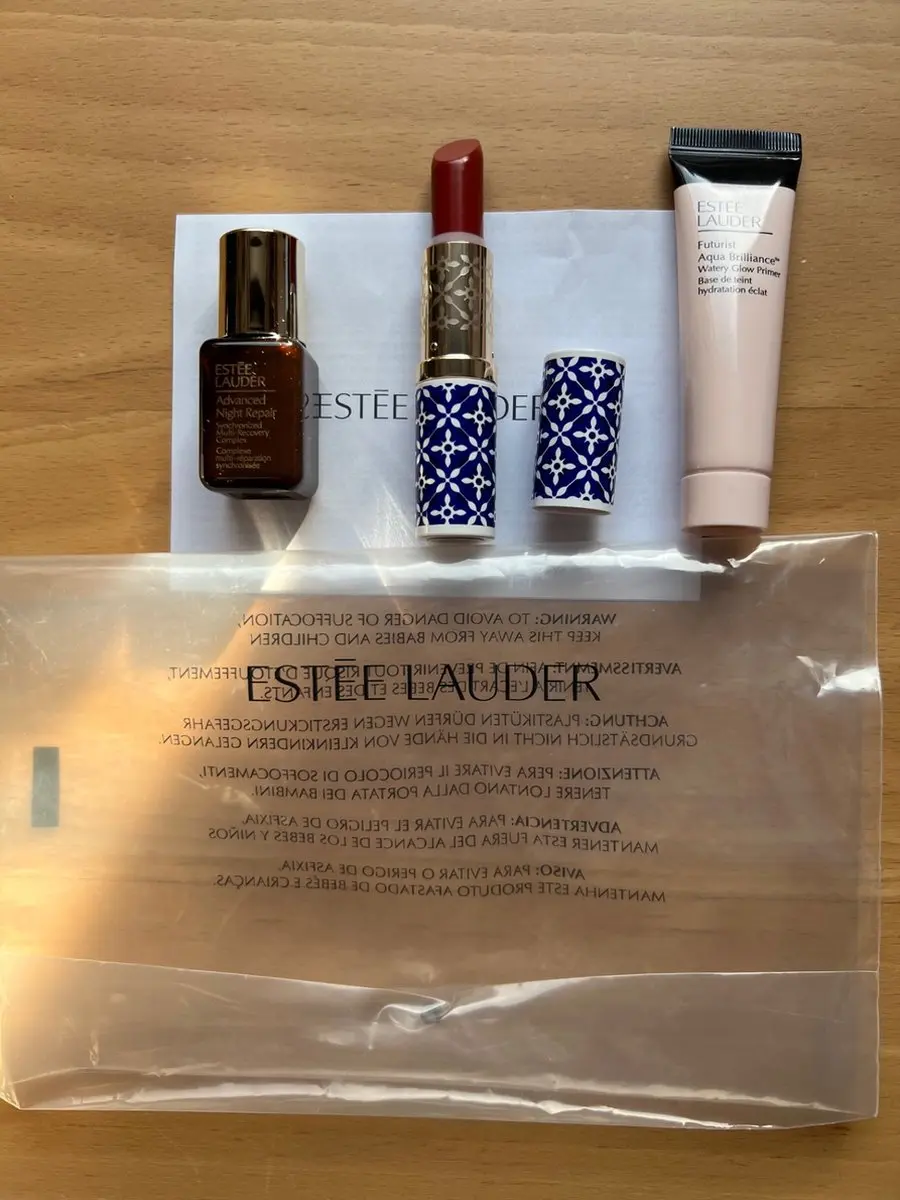 Estée Lauder Watery Glow Primer & Lipstick & Night Serum
