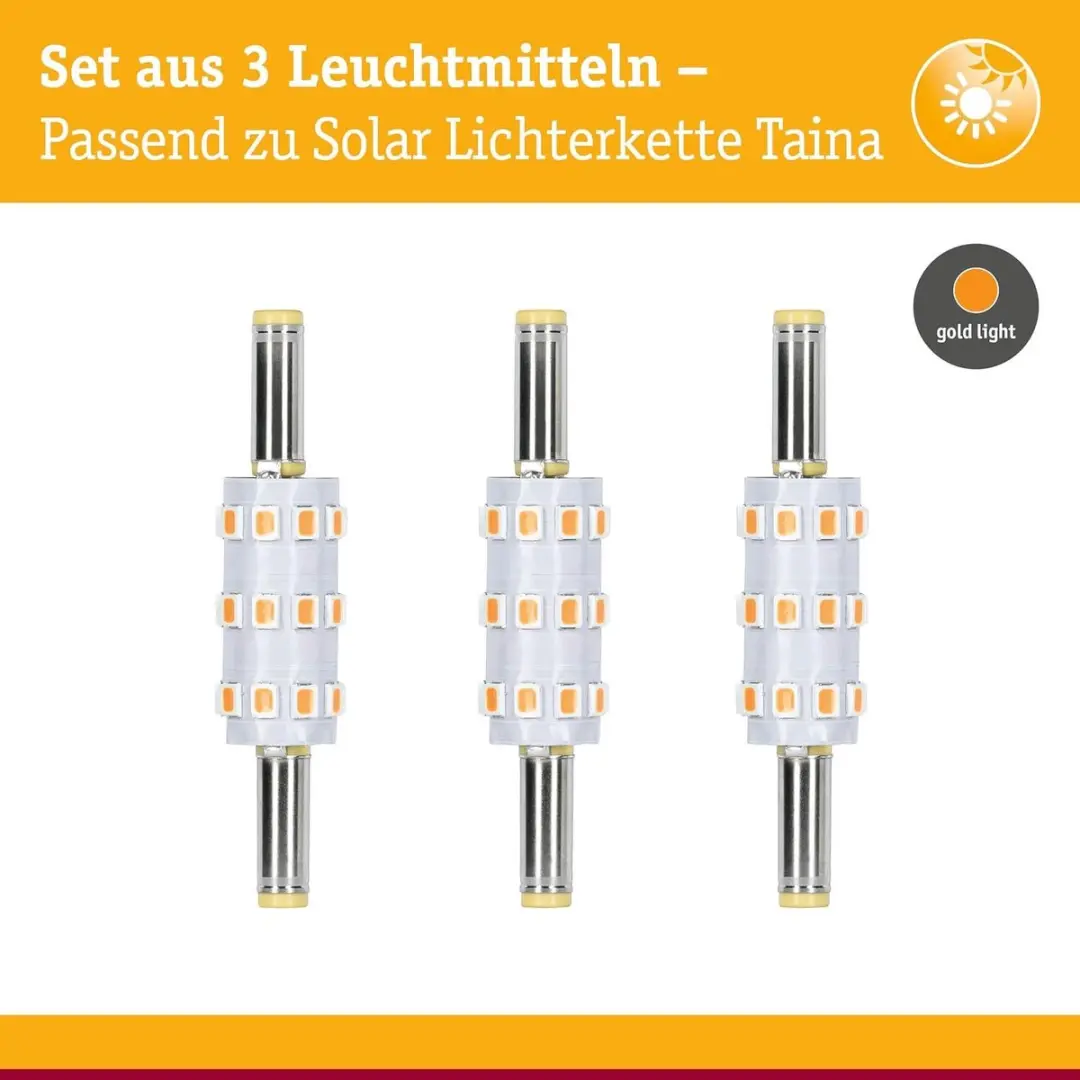Paulmann Solar LED-lampen 29278 - 3 Stuks - 4000K 60lm