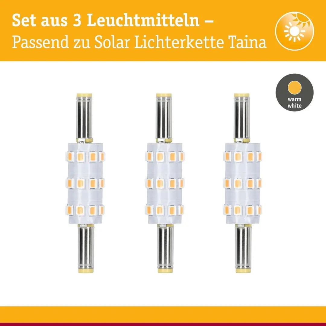 Paulmann Solar LED-lampen 29278 - 3 Stuks - 4000K 60lm