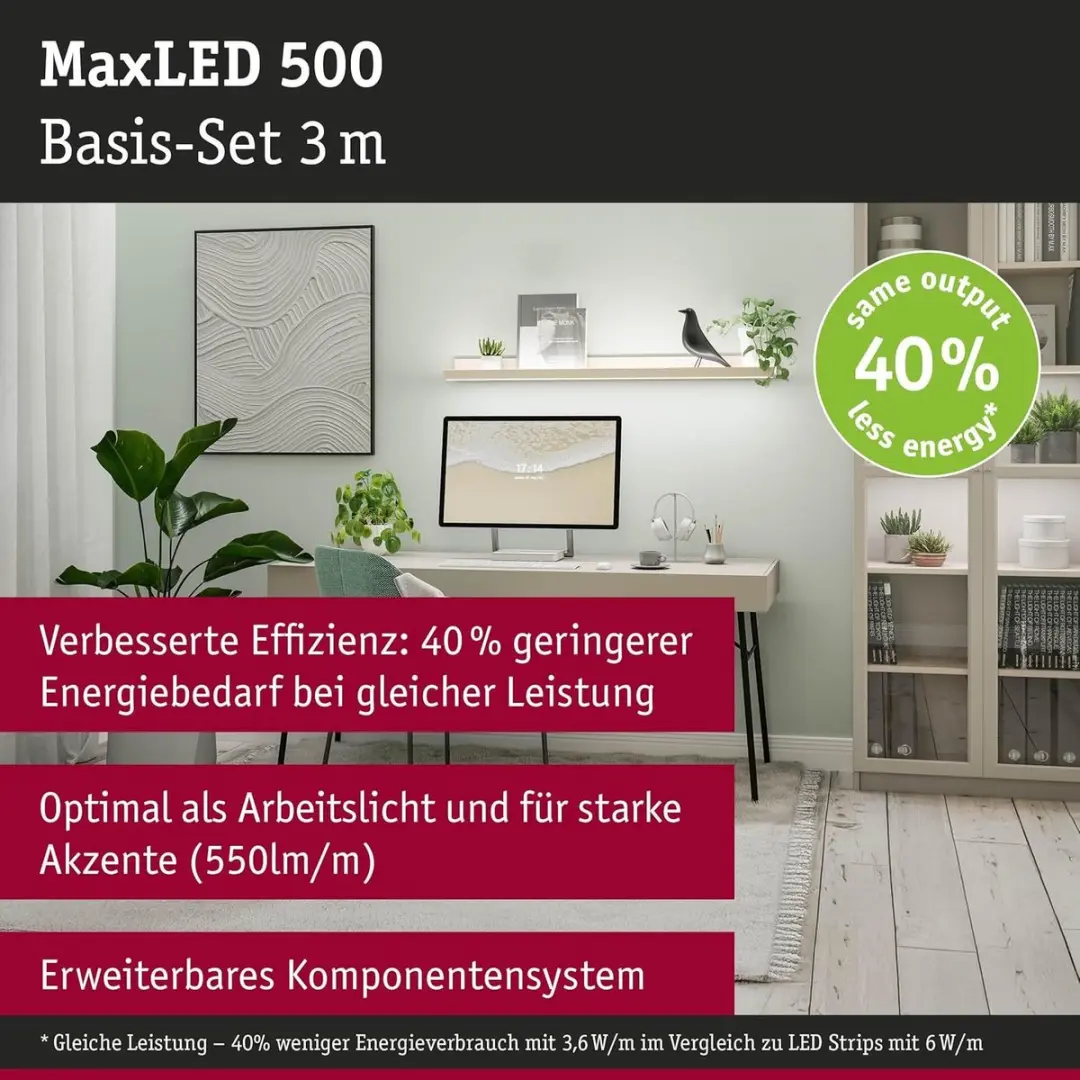 Paulmann 71237 MaxLED 500 LED-strip Neutraal Wit 3m - 11W