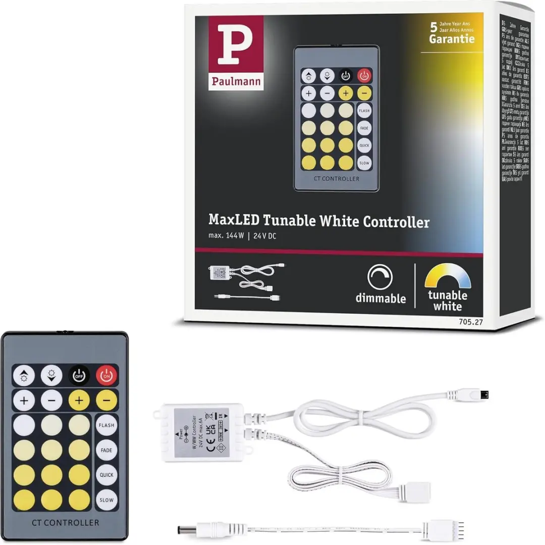 Paulmann 70527 MaxLED Controller Tunable White - RGBW - 144W - Wit